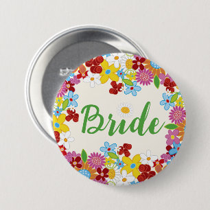 Macaron Rond 7,6 Cm Étiquette chic de nom de mariage de jardin de