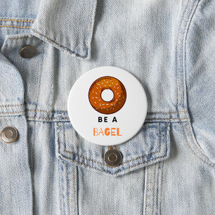 Macaron Rond 7,6 Cm Être un Bagel amusant Nourriture Pun Bagel Amoureu