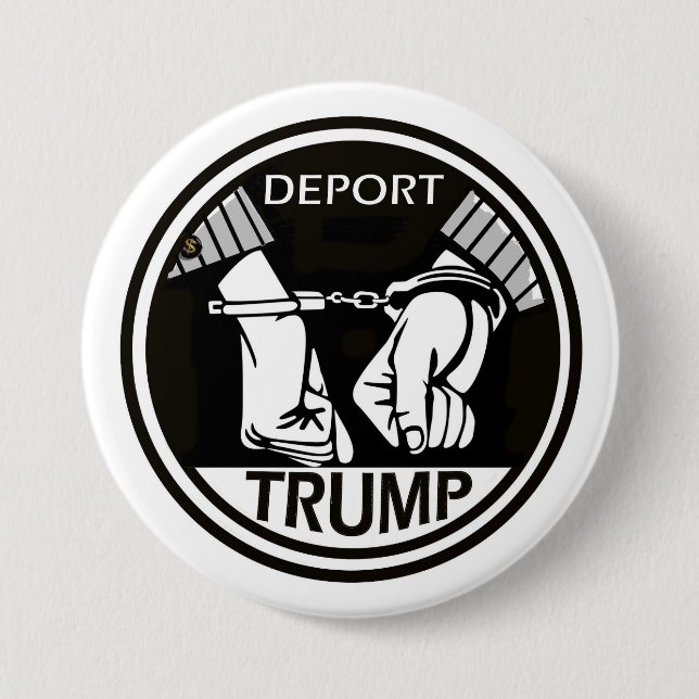 Macaron Rond 7,6 Cm Expulsez Donald (Devant)