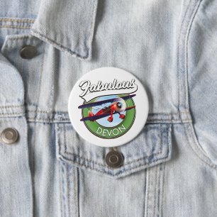 Macaron Rond 7,6 Cm Fabuleux patch de voyage Devon.