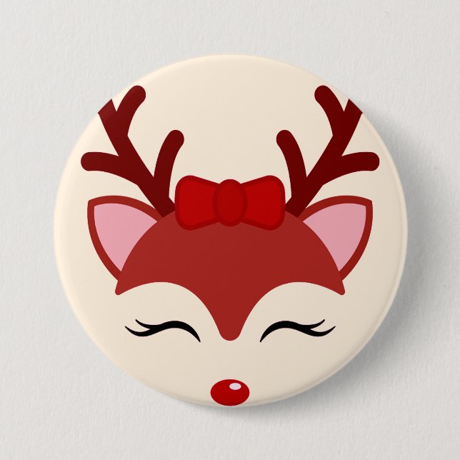 Macaron Rond 7,6 Cm Face de Christmas (Devant)