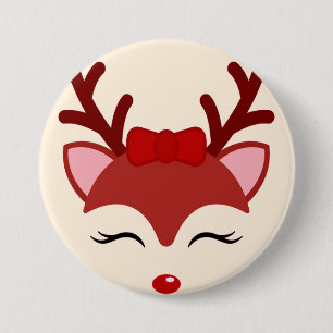 Macaron Rond 7,6 Cm Face de Christmas