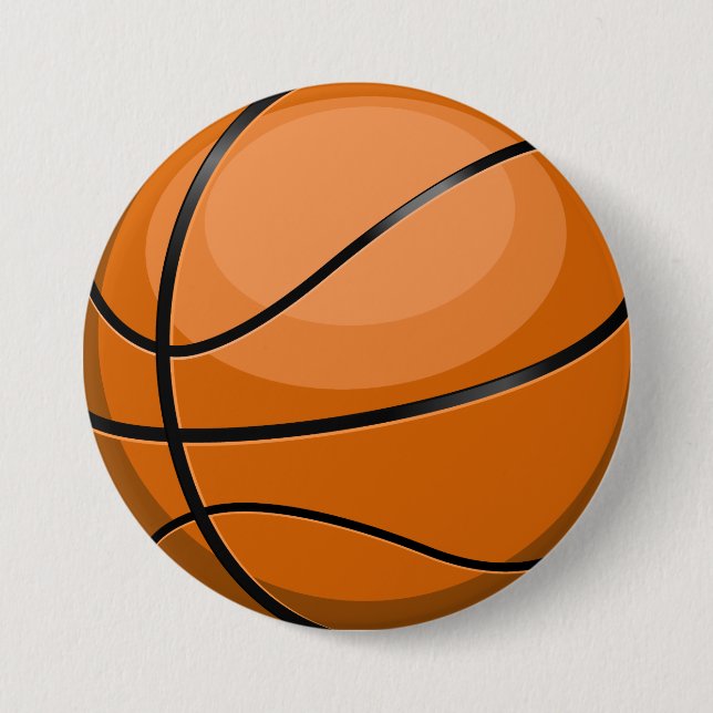 Macaron Rond 7,6 Cm Fan de basket-ball (Devant)