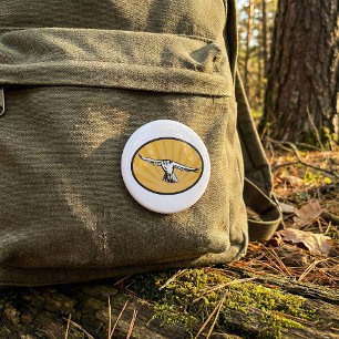 Macaron Rond 7,6 Cm Faucon Élancé Oiseau de Proie Audacieux