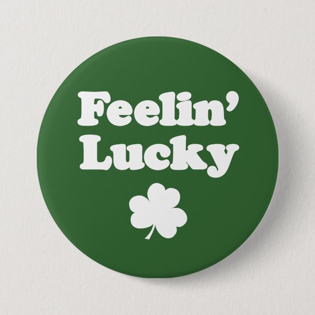Macaron Rond 7,6 Cm Feelin' Lucky Shamrock (Devant)