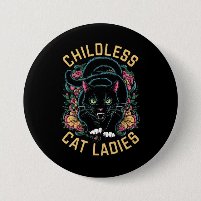 Macaron Rond 7,6 Cm Feminist Cat Ladies 2024 (Devant)