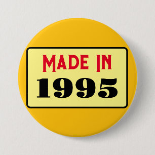 Macaron Rond 7,6 Cm Fête d'anniversaire 30 ans né en 1995 épingle 30