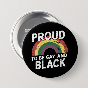 Macaron Rond 7,6 Cm Fier D'Être Gay Et Black Pride Mois 2025