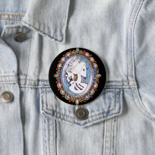Macaron Rond 7,6 Cm Fille de Goth