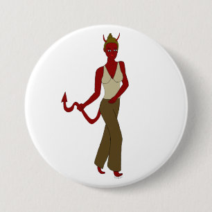 Macaron Rond 7,6 Cm fille diable
