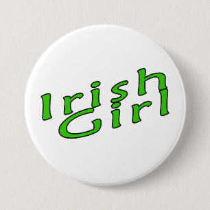 Macaron Rond 7,6 Cm Fille irlandaise