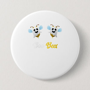 Macaron Rond 7,6 Cm Filles Boo Bees Funny Ghost Boobees Hallowee