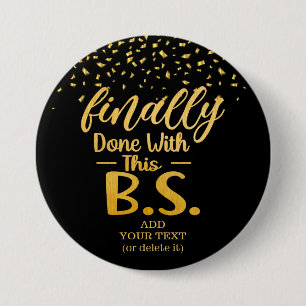 Macaron Rond 7,6 Cm Fini Avec Cette Parties scintillant B.S. Black & G