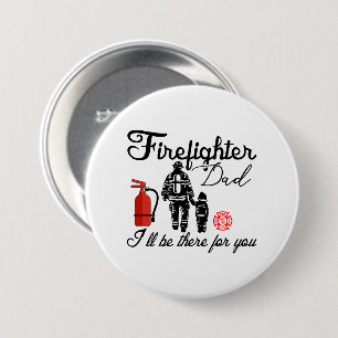 Macaron Rond 7,6 Cm Firefighter Dad Father's Day Gifts