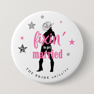 Macaron Rond 7,6 Cm Fixin' La Mariée Disco Enterrement de Vie de Jeune