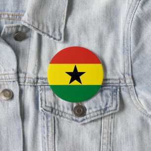 Macaron Rond 7,6 Cm Flag du Ghana