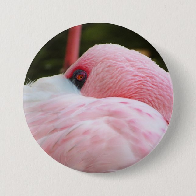Macaron Rond 7,6 Cm Flamant rose (Devant)
