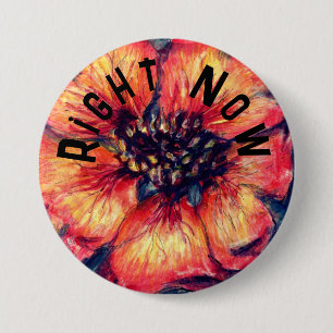 Macaron Rond 7,6 Cm Fleur de Cinquefoil Du Népal En Ce Moment