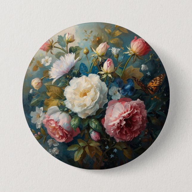 Macaron Rond 7,6 Cm Floral Galore  (Devant)