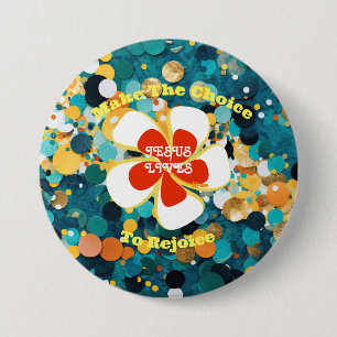 Macaron Rond 7,6 Cm Flower tropical