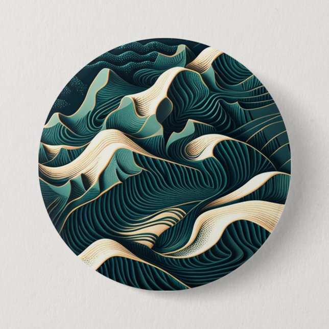 Macaron Rond 7,6 Cm Flowing harmony (Devant)