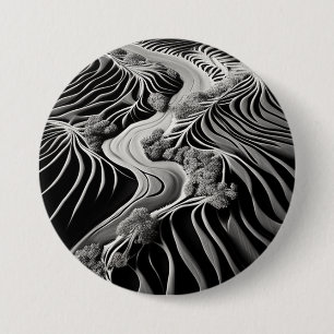 Macaron Rond 7,6 Cm Flux fractal