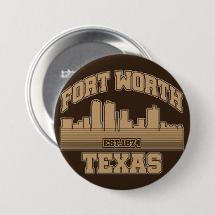 Macaron Rond 7,6 Cm Fort Worth, Texas