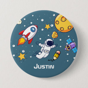 Macaron Rond 7,6 Cm Fournitures scolaires personnalisées pour astronau