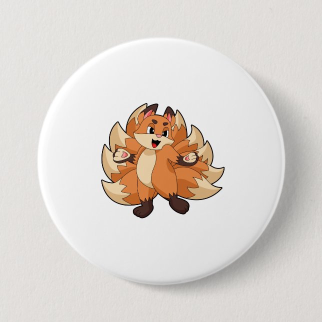 Macaron Rond 7,6 Cm Fox (Devant)