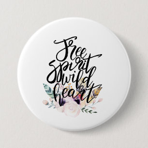 Macaron Rond 7,6 Cm Free Spirit Wild Heart