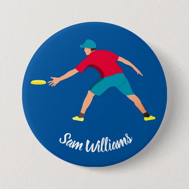 Macaron Rond 7,6 Cm Frisbee ultime (Devant)