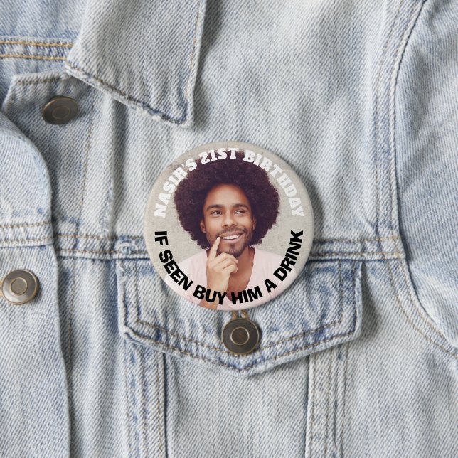 Macaron Rond 7,6 Cm Fun Photo personnalisée Anniversaire Fête Favorise (En situation)