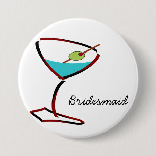 Macaron Rond 7,6 Cm Funky martini rouge Bridesmaid Faveurs