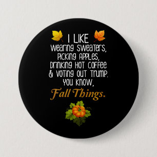 Macaron Rond 7,6 Cm Funny Fall 2020 November Election Anti-Trump
