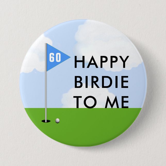 Macaron Rond 7,6 Cm Funny Golf Anniversaire (Devant)