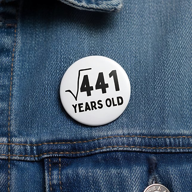 Macaron Rond 7,6 Cm Funny Math 21e anniversaire (Créateur téléchargé)