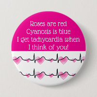Funny Valentine's Day Nurse Doctor Button