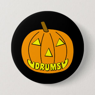 Macaron Rond 7,6 Cm Fûts Halloween Citrouille