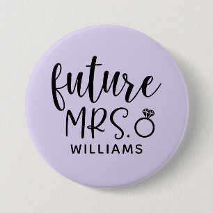Macaron Rond 7,6 Cm Futur Bouton du parti Mme Bachelorette
