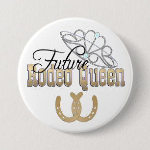 Macaron Rond 7,6 Cm Futur bouton PERSONNALISABLE de la Reine de rodéo