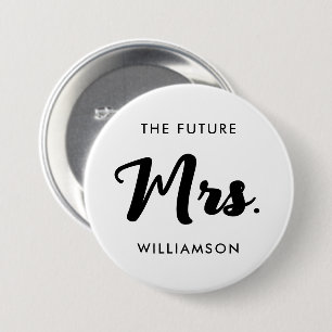Macaron Rond 7,6 Cm Futur Noms De Famille Madame Mariée