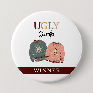 Macaron Rond 7,6 Cm Gagnante de Festive Ugly Sweater