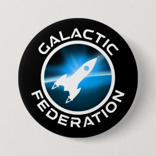 Macaron Rond 7,6 Cm Galactic Federation Logo