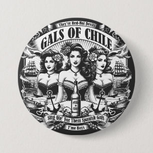 Macaron Rond 7,6 Cm Galles du Chili
