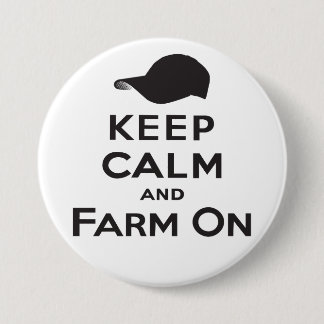 Macaron Rond 7,6 Cm Gardez le calme et cultivez le bouton ON