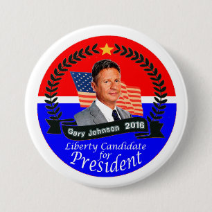 Macaron Rond 7,6 Cm Gary Johnson pour le président 2016