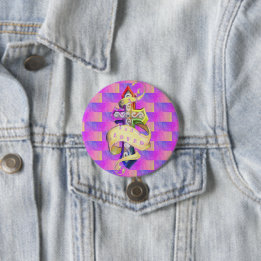 Macaron Rond 7,6 Cm Gay et aimé avec une croix colorée