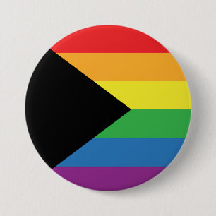 Macaron Rond 7,6 Cm Gay pride - Drapeau Gay pride BLM - Stripe arc-en-
