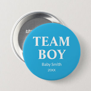 Macaron Rond 7,6 Cm Genre révéler Team Boy bleu n'importe quel thème