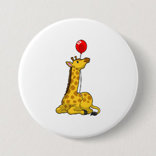 Macaron Rond 7,6 Cm Giraffe with Balloon